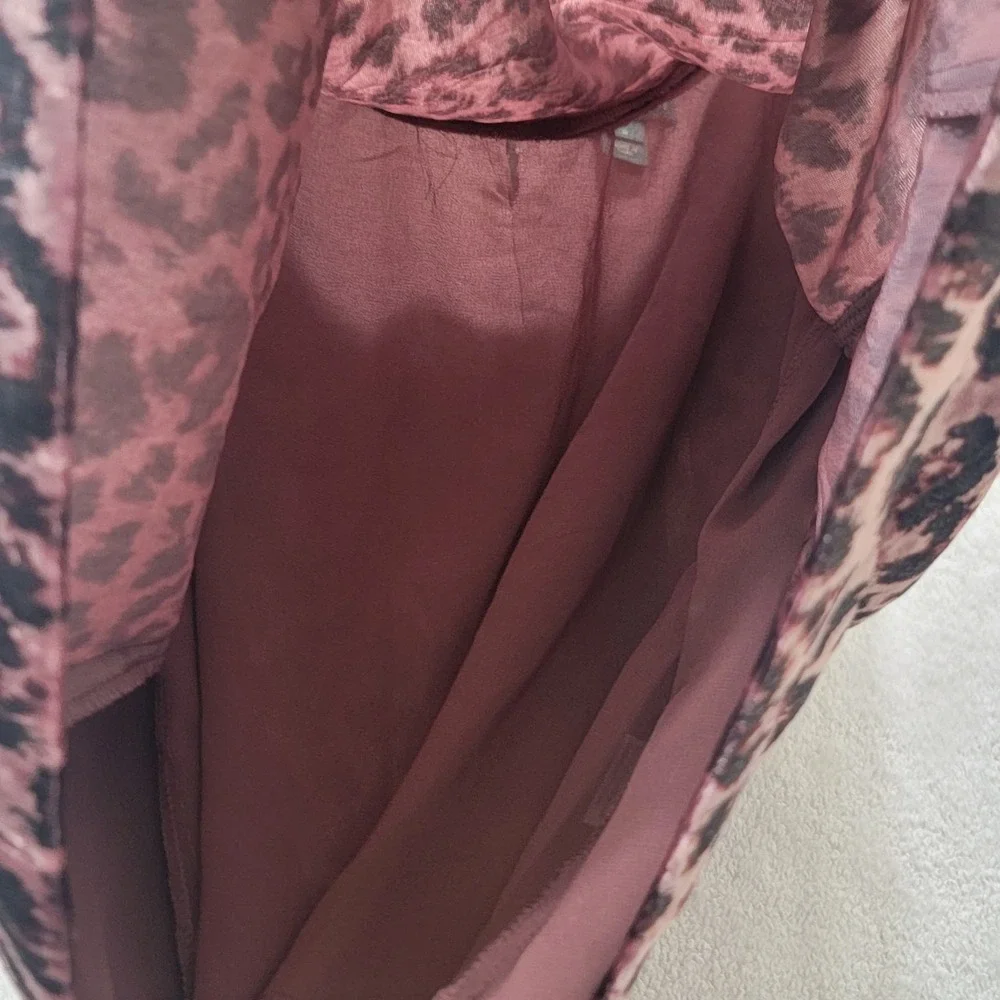 Vintage J. Crew Always Tank Top‎ Cami Women Size 8 Leopard Printed Mauve Velvet